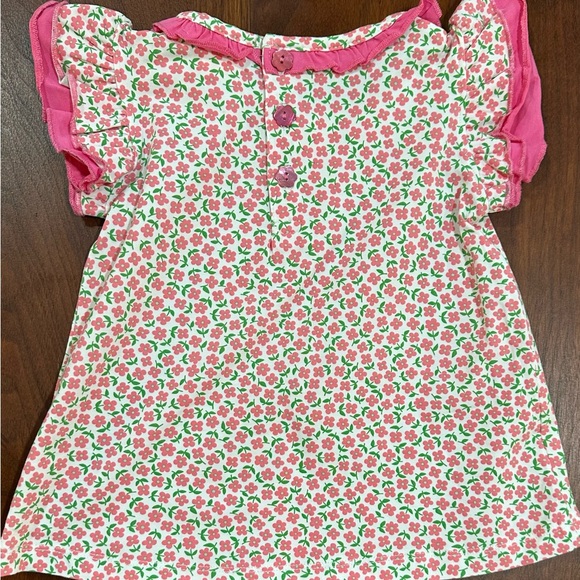 ISHTEX Pink/White Floral Girl's short set NWT size 24m/2Y - Picture 9 of 14